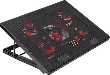 Mars Gaming MNBC2, Base PC, 5 Ventiladores, LED Roja, 2 x USB 2.0, 17.35
